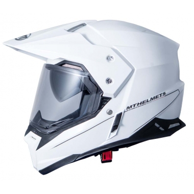 DUAL SPORT ĶIVERE MT HELMETS SYNCHRONY DUO SPORT SV SOLID A0 GLOSS PEARL WHITE